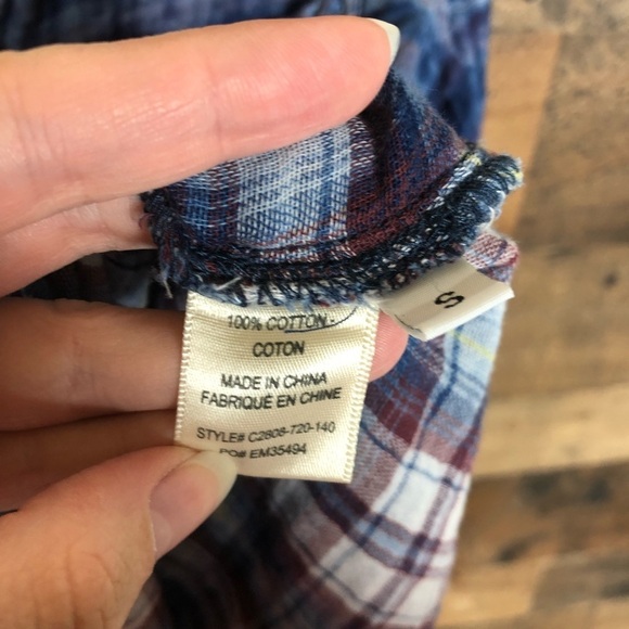 Cloth & stone Button Up plaid Top - Picture 4 of 6